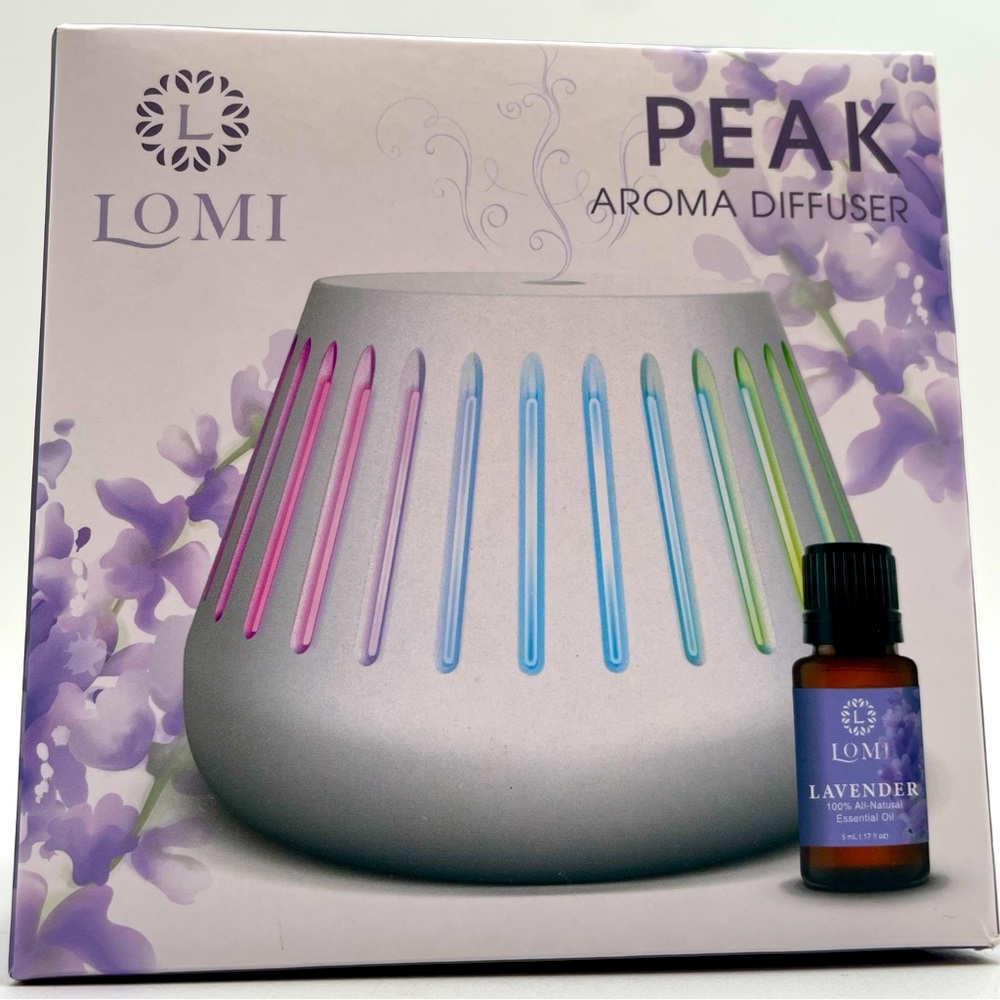 Lomi Aroma Disfuser Peak  LED Lights USB powered NOT MEDICAL USE Lavender